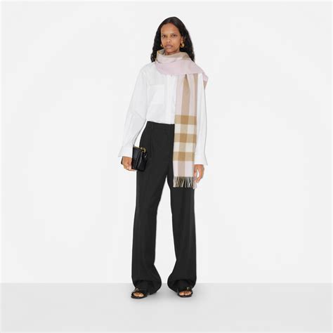 burberry cashmere scarf purple|alabaster pink check cashmere scarf.